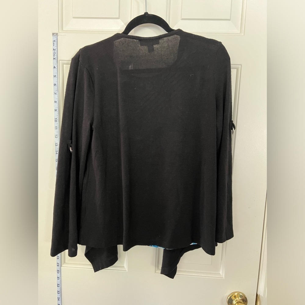 Dana Buchman long sleeve, PL black with blue print insert - Picture 5 of 9